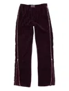 Acne Studios Ribbed-velvet Zip-detail Pants In Brown