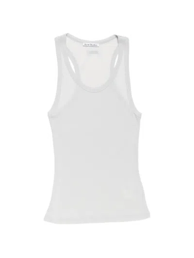 Acne Studios Ribbed Vest Top In Gray