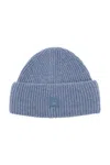 ACNE STUDIOS RIBBED WOOL BEANIE HAT WITH CUFF