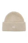 ACNE STUDIOS RIBBED WOOL BEANIE HAT WITH CUFF