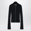 Acne Studios Koton Zip Cotton Rib Cardigan