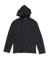 Acne Studios Black Layered Knitted Hoodie In Black