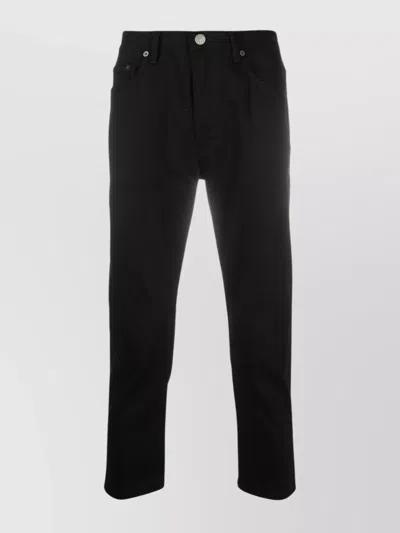 Acne Studios River Slim-fit Cropped Straight Leg Trousers In Black