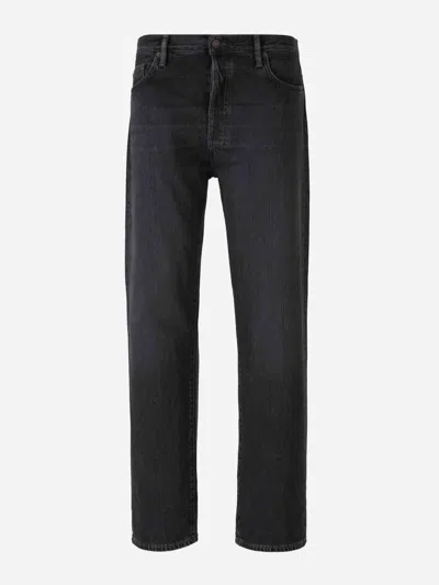 Acne Studios River Straight Jeans In Black