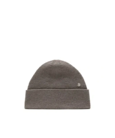 Acne Studios Rivet Beanie Hat In Brown