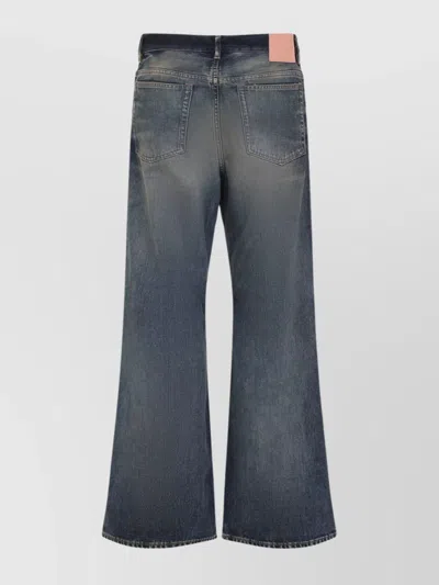 Acne Studios Rocka Jeans With Mid Waist And Wide-leg Design In Black