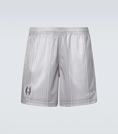 Acne Studios Ronso Striped Shorts In Gray