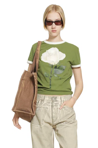 Acne Studios Short-sleeved T-shirt In Green