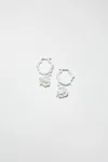 Acne Studios Roses Earrings In White