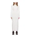 Acne Studios Round-collar Long-sleeved Dress In White