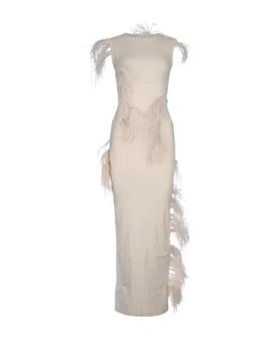 Acne Studios Round Collar Sleeveless Dress In Nude