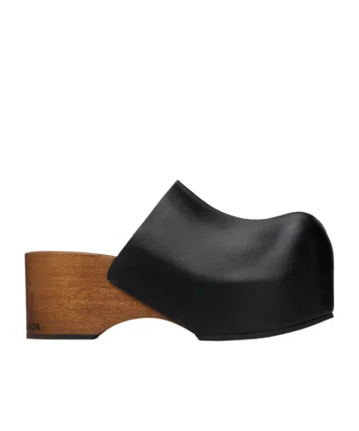 Acne Studios Round Head Muller Shoes In Black