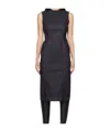 Acne Studios Round-neck Denim Dress In Black