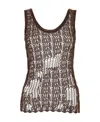 Acne Studios Round-neck Knitted Vest In Multicolor