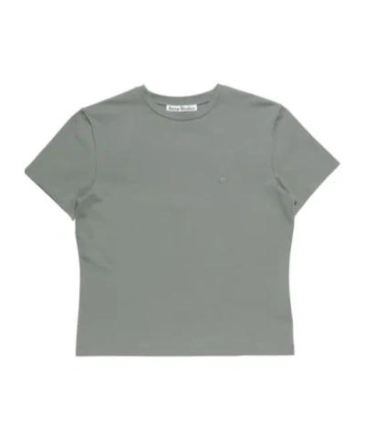 Acne Studios Round-neck Short-sleeved T-shirt In Gray