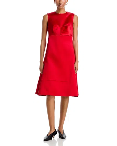 Acne Studios Round Neck Sleeveless Dress In Red