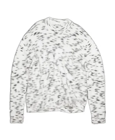 Acne Studios Round Neck Sweater In White