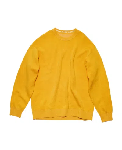 Acne Studios Round-neck Sweater In Big Deep Yellow