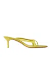 Acne Studios 60mm Heeled Leather Thong Sandals In Yellow