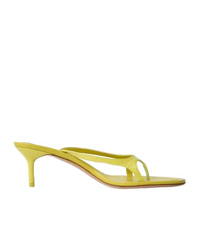 Acne Studios Round Toe High Heel Sandals In Yellow