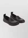Acne Studios Dark Brown Nappa Leather Loafers With Penny Strap Detail In Black