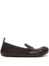 Acne Studios Round-toe Loafers In Brown