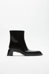 Acne Studios Soap Logo Ankle Boots In Black