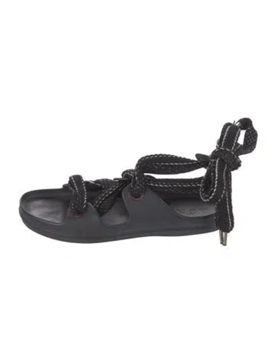 Pre-owned Acne Studios Rubber Sandals In Black