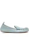 Acne Studios Ruched Loafers In Blue