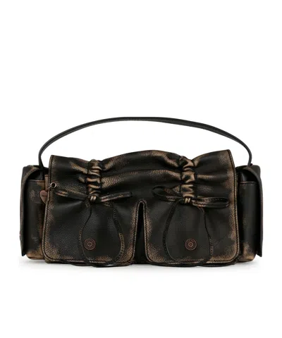 Acne Studios Ruched Pocket Shoulder Bag In Multi