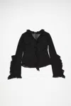 Acne Studios Ruffle-detail Long-sleeved Blouse In Black