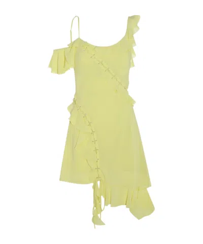 Acne Studios Women's Frill Dress In Yellow