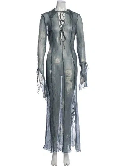 Pre-owned Acne Studios Ruffle Embellishment Cover-up W/ Tags In Blue