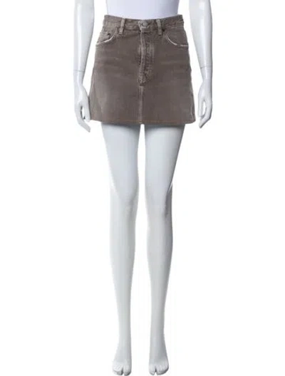 Pre-owned Acne Studios Ruffle Embellishment Mini Skirt In Brown