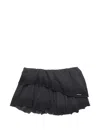 Acne Studios Ruffled Drawstring Mini Skirt In Black