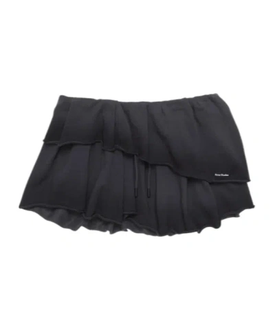 ACNE STUDIOS RUFFLED DRAWSTRING MINI SKIRT