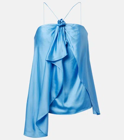 Acne Studios Ruffled Halterneck Satin Top
