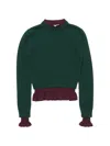 Acne Studios Ruffled Layered-effect Sweater In Multi
