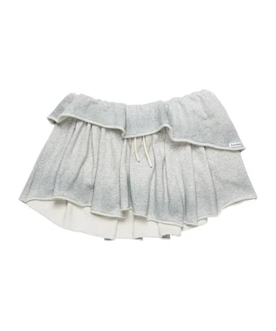 Acne Studios Ruffled Skirt In White