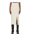 Acne Studios Ruffled Skirt In White