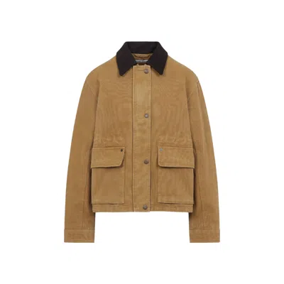 Acne Studios Rust Brown Cotton Jacket In Multi