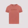 ACNE STUDIOS RUST RED LOGOED COTTON T-SHIRT