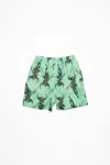 Acne Studios Ruxer Drowned Printed Linen Dc In Green