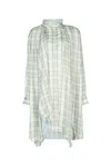 Acne Studios Check Tunic Dress In Multi