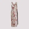 Acne Studios Womens Multi Beige Dotti Floral-print Satin Midi Dress In Multi