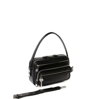 Acne Studios Sac À Main Caméro Petit En Cuir In Black
