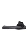 Acne Studios Bow-detailing Leather Slides In Black