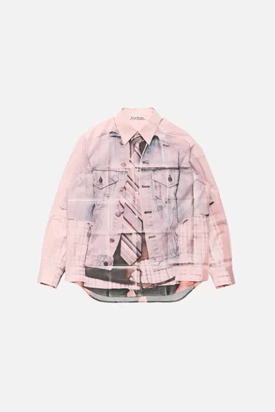 Acne Studios Sarona Ls Photopaper Tlo Poplin In Pink