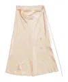 Acne Studios Beige Wrap Midi Skirt In Nude