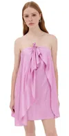 Acne Studios Ruffled Halterneck Satin Minidress